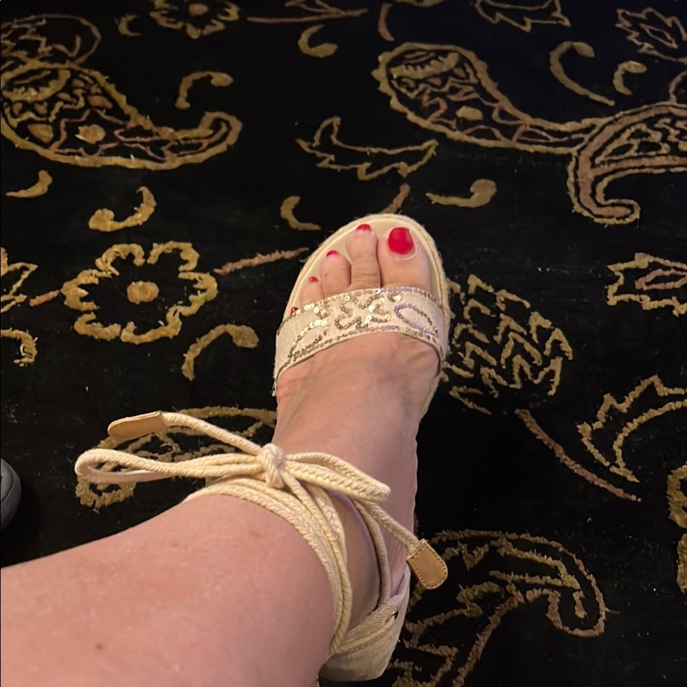 Cupid Cream Espadrille Sandals